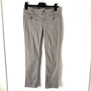Anthropologie hei hei Grey Ankle Chino Pants